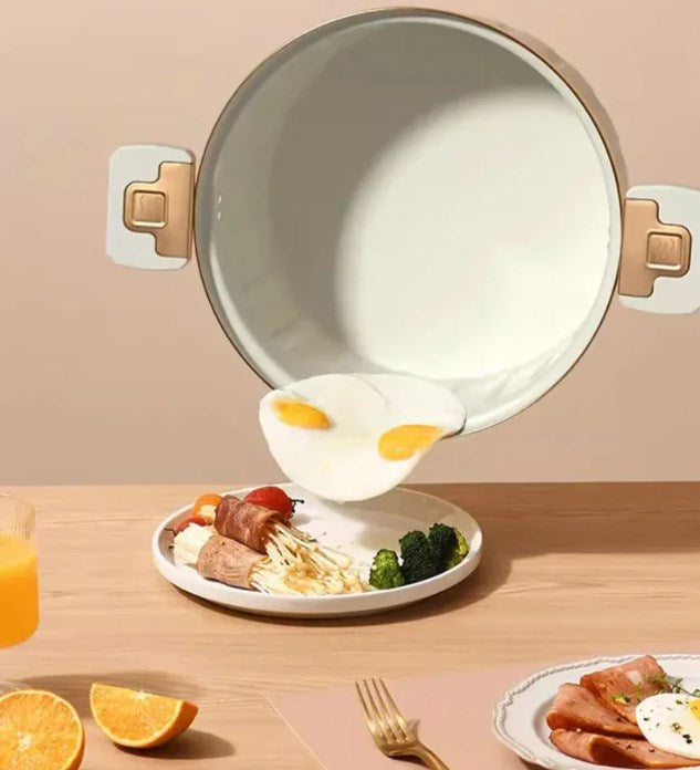 Multifunctional Enamel Micro Pressure Pot Non-stick Soup Pot for Stewing and Boiling with Double Ear Design