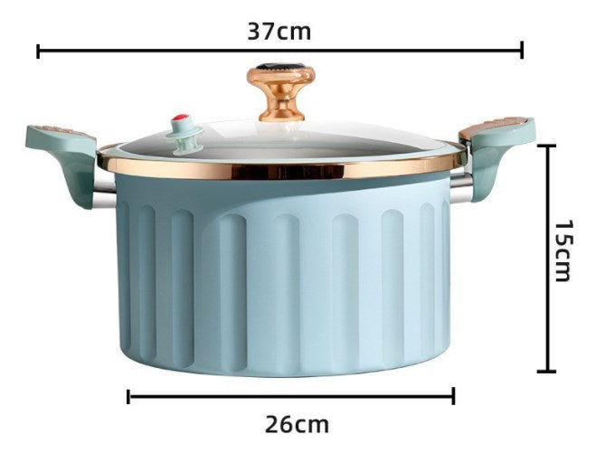 Multifunctional Enamel Micro Pressure Pot Non-stick Soup Pot for Stewing and Boiling with Double Ear Design