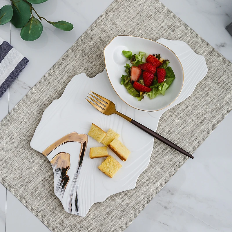 Artisanal Hand-Painted Ceramic Plates for Exquisite Culinary Presentation in Phnom Penh's Finest Hotel Buffet and Steak Restaurants