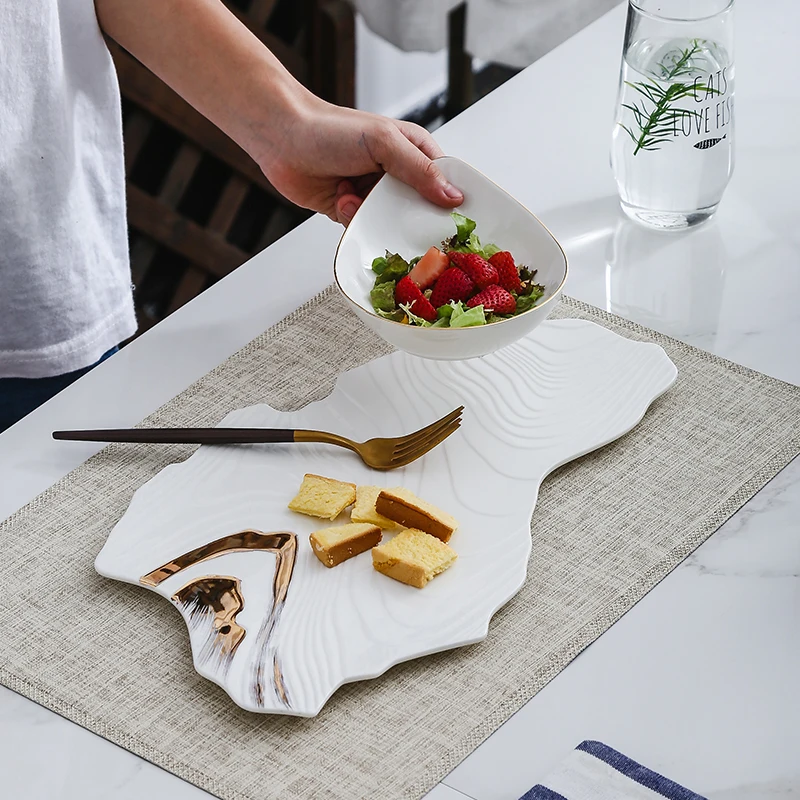 Artisanal Hand-Painted Ceramic Plates for Exquisite Culinary Presentation in Phnom Penh's Finest Hotel Buffet and Steak Restaurants