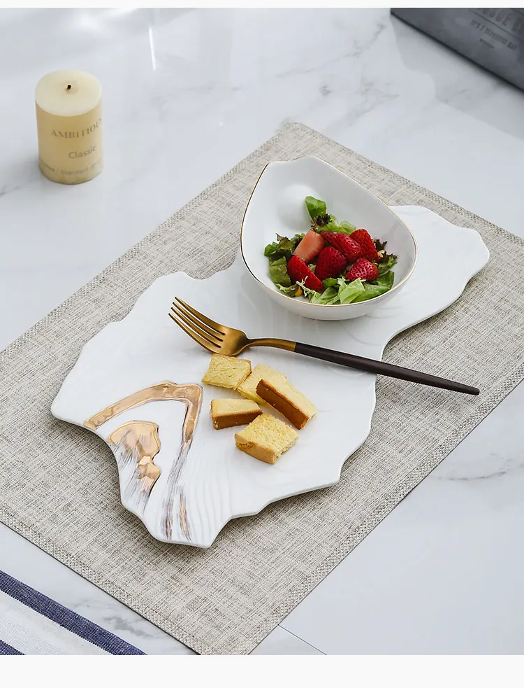 Artisanal Hand-Painted Ceramic Plates for Exquisite Culinary Presentation in Phnom Penh's Finest Hotel Buffet and Steak Restaurants